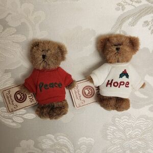 Boyd’s Bears Mini Message Bears Peace & Hope - Christmas plush